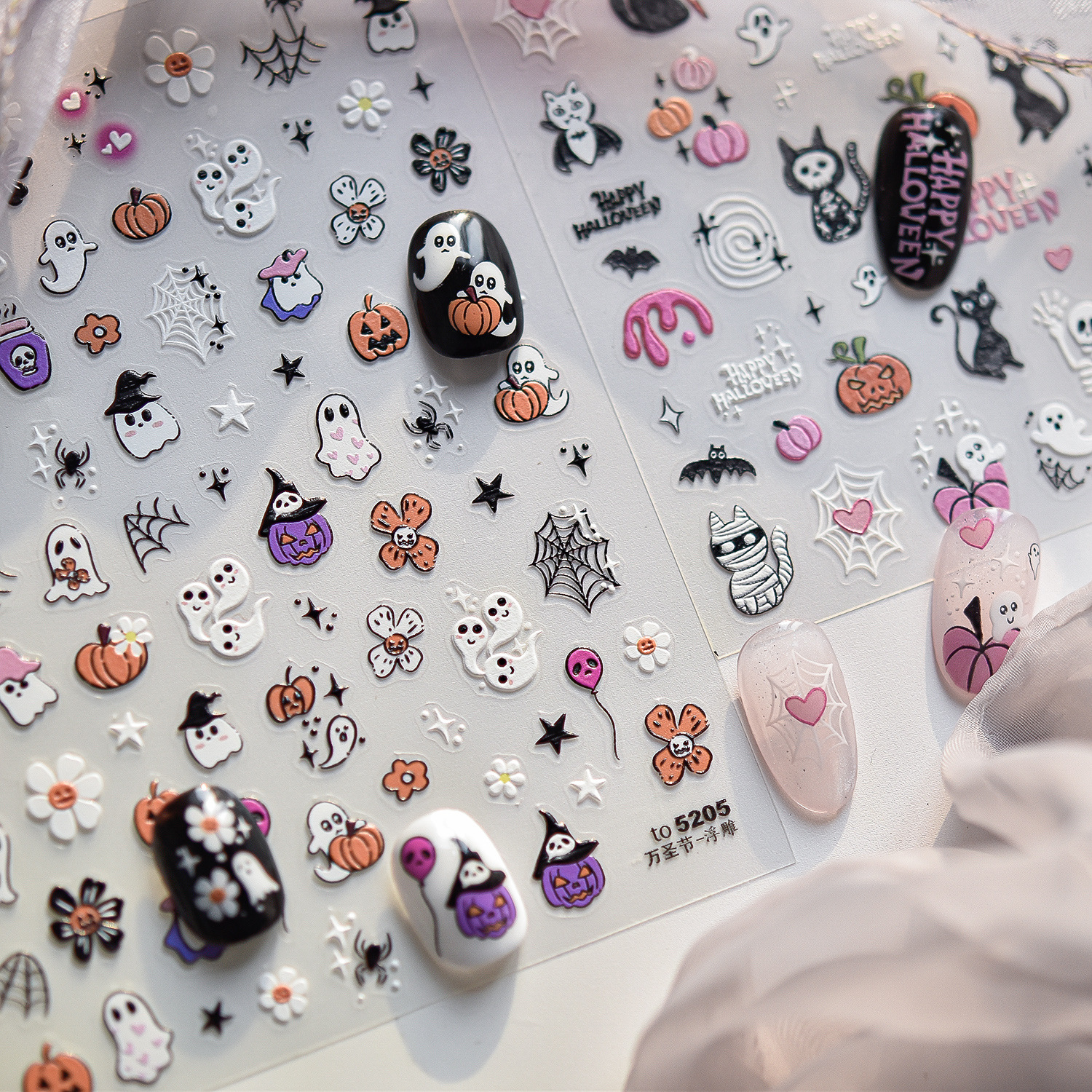 1pcs 5D Embossed Pink Pumpkin  - đánh giá và giá Nail Art Vampire